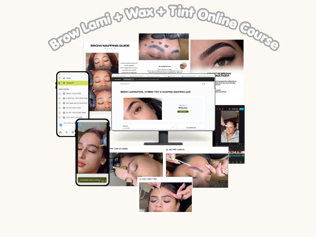 ONLINE BROW LAMINATION WAX AND TINT COURSE